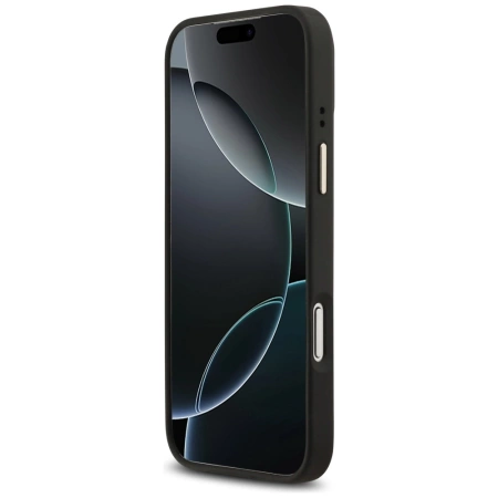 Guess Peony Hot Stamp MagSafe Case für iPhone 17 Pro Max - Schwarz