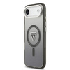 Guess Nakładka Magsafe IML Gradient Case With Print Triangle Logo & Silver Metal Camera Buttons Do iPhone 17 Air Czarna