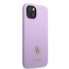 Original Handyhülle IPHONE 13 Guess Hardcase Saffiano 4G Small Metal Logo violett