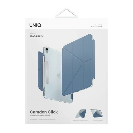 Etui UNIQ Camden Click na iPad Air 13" (2024) - niebieskie