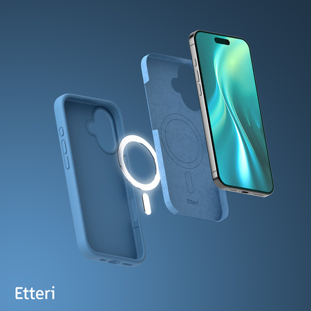 Nakładka Etteri Silicone Mag case do iPhone 17 Pro jasnoniebieska