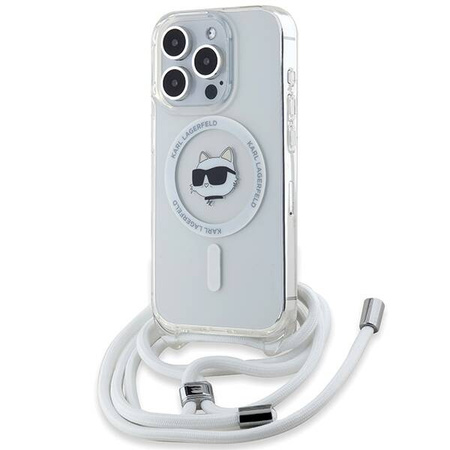 Karl Lagerfeld KLHMP14LHCCHNT iPhone 14 Pro 6.1" hardcase transparent IML Choupette Head & Cord Magsafe
