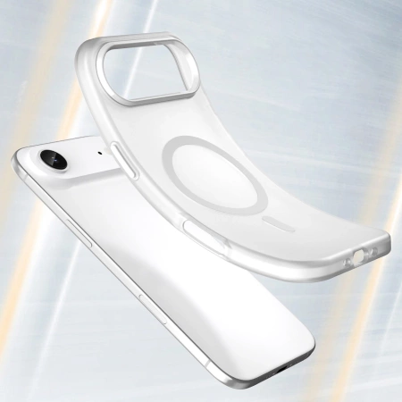 Etui Magnetic Abrasive na iPhone 17 Air kompatybilne z MagSafe - matowe białe