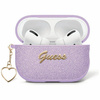 Original Case APPLE AIRPODS 4 Guess Metallic Script Charm purple