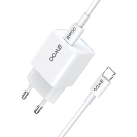 BWOO Ładowarka sieciowa GaN 30W z portem USB-C, z 60W kablem USB C- USB C