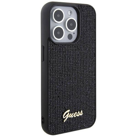 Guess Disco Metal Script case for iPhone 15 Pro - black