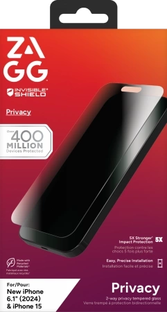 ZAGG InvisibleShield Glass Elite Privacy for iPhone 15/16