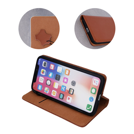 Etui skórzane Smart Pro do iPhone 16 6,1&quot; brązowe