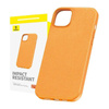 Etui APPLE IPHONE 15 PRO Baseus Fauxther Series pomarańczowe