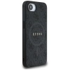 Guess PU Leather 4G Colored Ring Case with MagSafe for iPhone 16e - Black