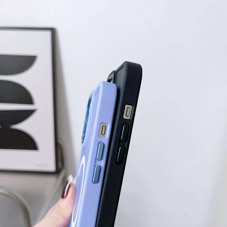 Magnetische, farblich matte Hülle für iPhone 15 Pro Max – Marineblau