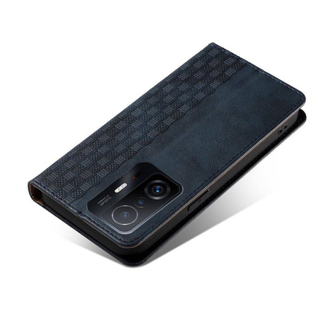 Magnet Strap Case etui do Samsung Galaxy A52 5G pokrowiec portfel + mini smycz zawieszka niebieski