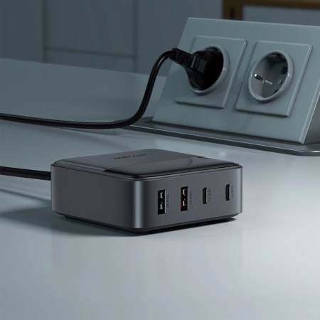 Acefast Z6 GaN Tischladegerät 2x USB-A / 2x USB-C PD 65W - Schwarz