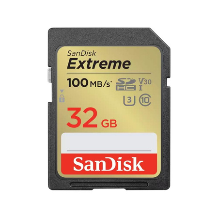 Sandisk karta pamięci Extreme SDHC 32GB 100/60MB/s C10 V30 UHS-I U3