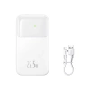 Baseus Comet Series Powerbank mit Display 10000 mAh 22,5 W – weiß + USB-A – USB-C 0,3 m Kabel – weiß
