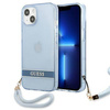 Schutzhülle IPHONE 13 MINI Guess Hardcase Translucent Stap (GUHCP13SHTSGSB) blau