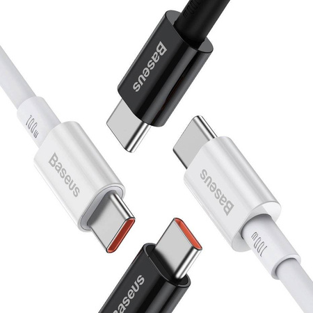 Baseus Superior kabel przewód USB Typ C - USB Typ C szybkie ładowanie Quick Charge / Power Delivery / FCP 100W 5A 20V 2m czarny (CATYS-C01)