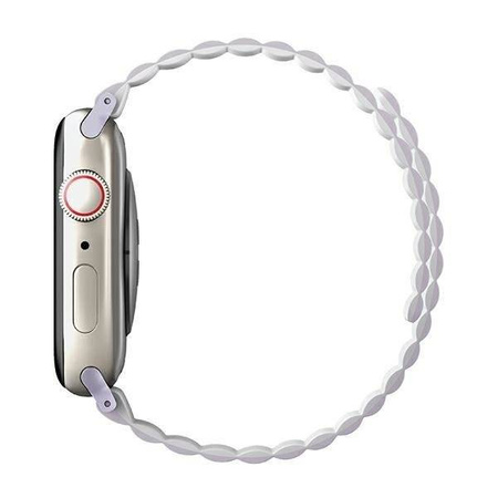 UNIQ pasek Revix Apple Watch Series 4/5/6/7/8/SE/SE2 38/40/41mm. Reversible Magnetic lilak-biały/lilac-white