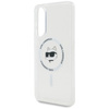 Karl Lagerfeld Button Choupette Head Printed Logo MagSafe - Etui Samsung Galaxy S25 Edge (biały)