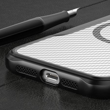 Nakładka Defender Carbon Mag do iPhone 12 6,1" czarna