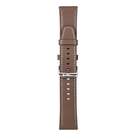 Pasek do Samsung Galaxy Watch Forcell F-Design FS21 skóra ekologiczna 22 mm brązowy