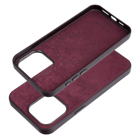 Woven Mag Cover kompatybilne z MagSafe do IPHONE 15 PRO MAX burgundowy