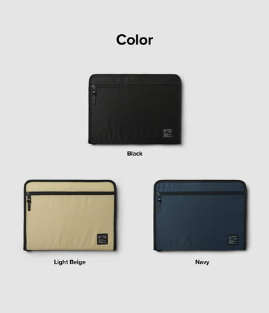 Ringke Smart Zip Pouch uniwersalne etui na laptopa tablet (do 13'') podstawka torba organizer beżowy
