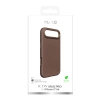 Pure Icon Mag Pro Liquid Silicone Case für iPhone 17 Air, MagSafe kompatibel, mit Kameraschutz und Aluminiumtasten - Braun