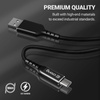 Crong Armor Link – Kabel 60W z USB-C na USB-A w oplocie 150cm (czarny)