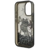 Etui Karl Lagerfeld Liquid Glitter Choupette Logo na iPhone 16 - czarne