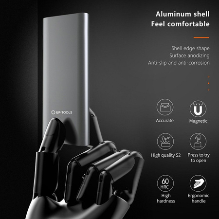 UF-TOOLS - Wkrętak precyzyjny z wymiennymi bitami 48w1