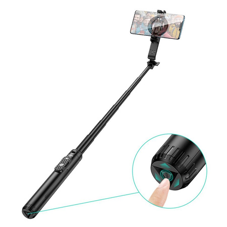 HOCO uchwyt selfie magnetyczny z pilotem bezprzewodowym tripod K25 czarny