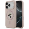 Karl Lagerfeld Silikon Karl&amp;Choupette Ring MagSafe Case für iPhone 17 Pro - Pink