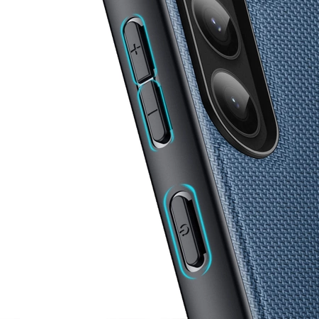 Dux Ducis Fino Hülle Samsung Galaxy S23+ Hülle mit Silikonrahmen blau