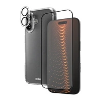 SBS-Set mit D3O-Technologie für iPhone 16 - Hülle + Display- und Kameraschutz aus Glas - transparent