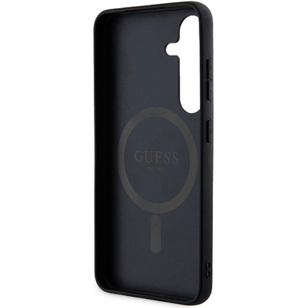 Oryginalne Etui GUESS Hardcase GUHCS24SGF4GGR do Samsung S24 (Kompatybilny z Magsafe / 4G Ring classic logo / czarny)