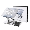 Laptop stand Wozinsky WRS-CPY84SS aluminum + Free! smartphone stand - silver