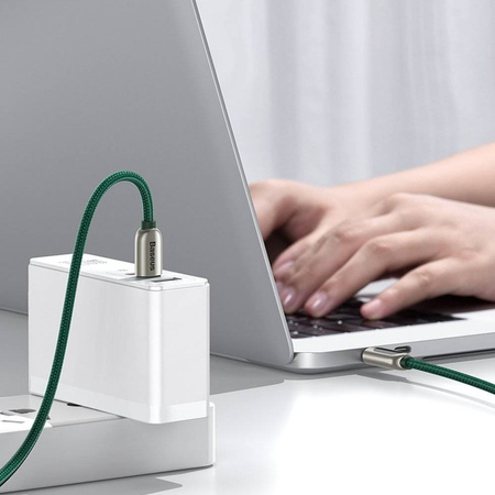 Baseus kabel USB Typ C - USB Typ C 100 W (20 V / 5 A) 1 m Power Delivery z wyświetlaczem ekranem miernik mocy czarny (CATSK-B01)