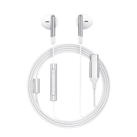 Acefast L3 kabelgebundener USB-C-Kopfhörer mit Mikrofon – Weiß