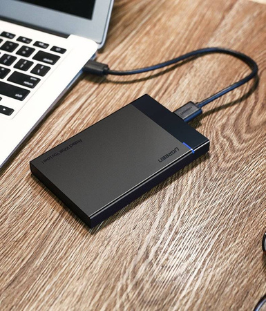 Ugreen kieszeń na dysk HDD SSD obudowa dysku SATA 2,5'' USB 3.0 czarny (30847)
