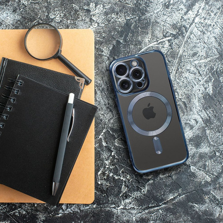 Futerał ELECTRO MAG COVER kompatybilny z MagSafe do IPHONE 16 Pro tytanowy niebieski