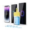 Powerbank Baseus Popsicle 5200mAh 20W z wbudowanym kablem Lightning (+ biały kabel Baseus Simple USB-C - USB-C 60W/20V/3A/30cm) - zółto-różowy
