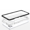 Klare 3in1 Hülle für Samsung Galaxy A42 5G Frame Gel Cover Schwarz