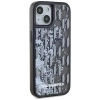 Karl Lagerfeld Liquide Glitter Monogram Gradient iPhone 15 Hülle - Schwarz