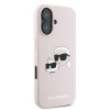 Etui Karl Lagerfeld Silicone nauble Heads Print MagSafe na iPhone 16 Plus - różowe