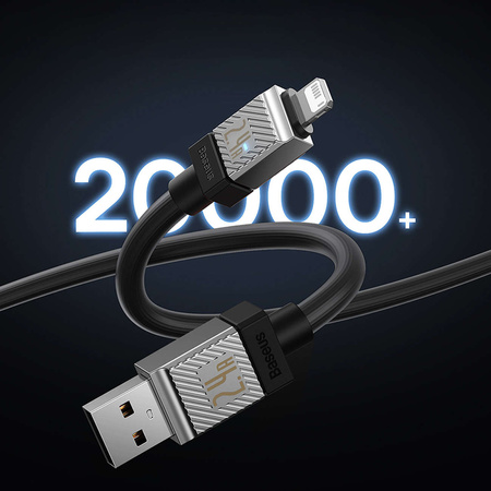 USB - Lightning 2.4A 1m cable Baseus CoolPlay - black