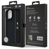 Oryginalne Etui IPHONE 16 BMW Hardcase Silicone Hexagon Blue Line MagSafe (BMHMP16S23SHEB) czarne