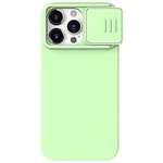 Nillkin CamShield Silky Silicone Case for iPhone 15 Pro Max with Camera Protector - Mint