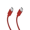 SBS TECABLETISSUETCCR USB-C – USB-C-Kabel 1,5 m 60 W geflochten – rot