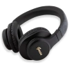Guess Leather Tone On Tone Script Bluetooth 4G Over-Ear-Kopfhörer, Schwarz